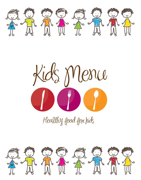 Menú Niños — Vector de stock