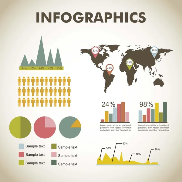 Infográficos — Vetor de Stock