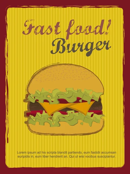 Vetor de hambúrguer —  Vetores de Stock