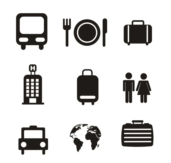 Iconos de viaje — Vector de stock