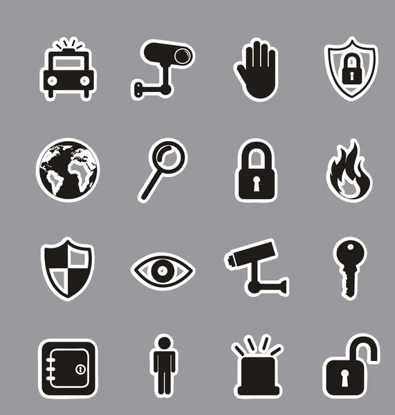 Iconos de seguridad — Vector de stock