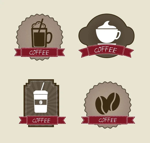 Iconos de café — Vector de stock