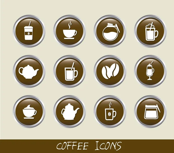 Iconos de café — Archivo Imágenes Vectoriales