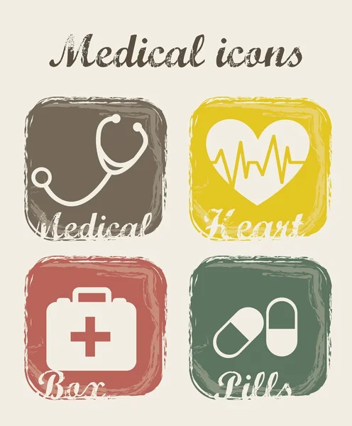 Icônes médicales — Image vectorielle