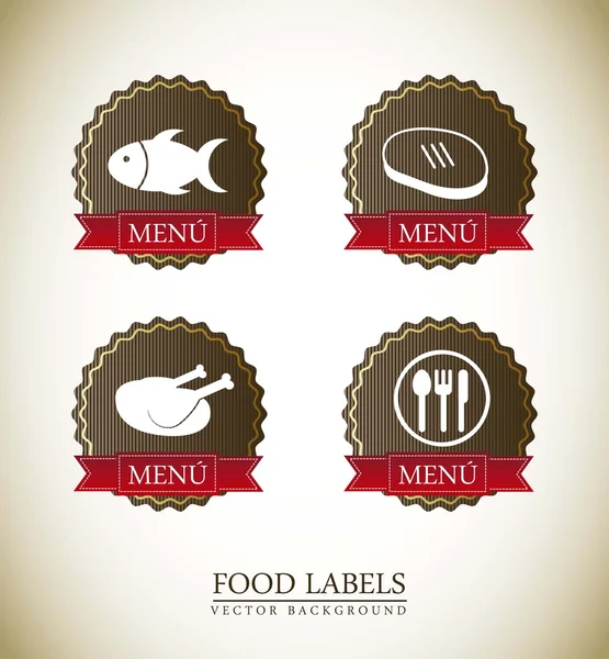 食品标签 — 图库矢量图片