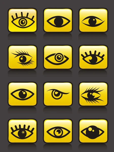 Eyes icons — Stock Vector