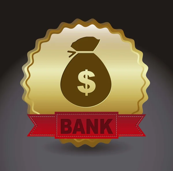 Ikona banky — Stockový vektor