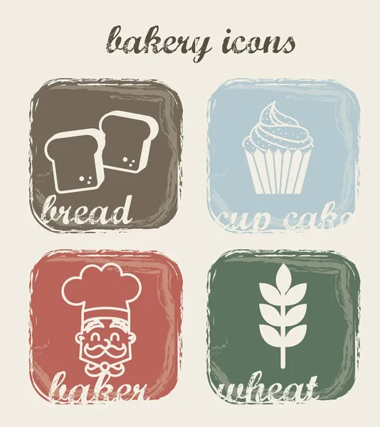 Bakery icons — Stock Vector