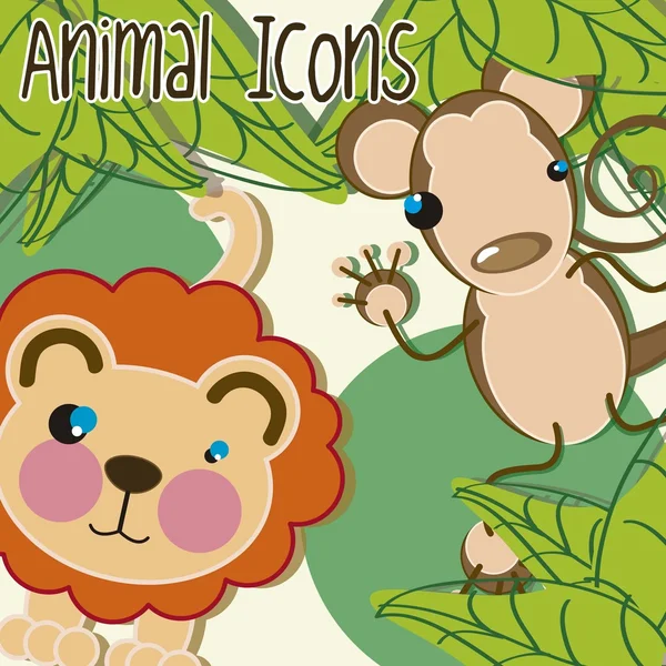 Iconos animales — Archivo Imágenes Vectoriales