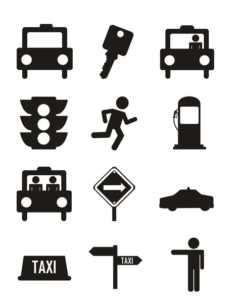 Iconos de taxi — Vector de stock