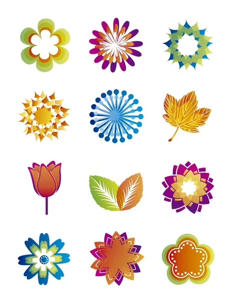 Bloemen pictogrammen — Stockvector