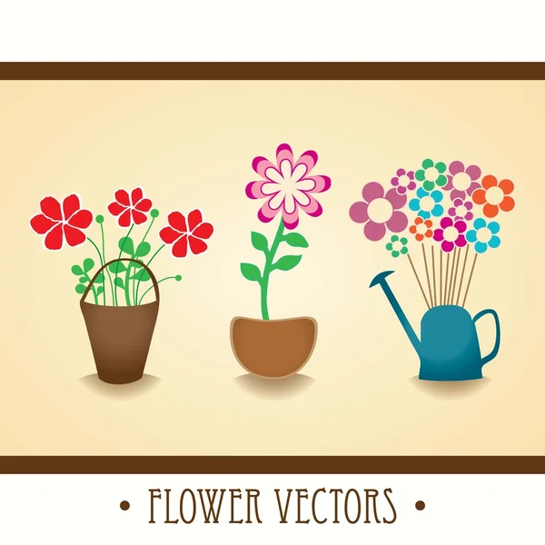 Bloemen pictogrammen — Stockvector