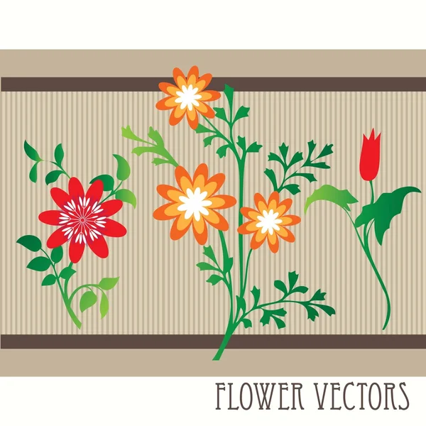 FLOWERS ICONS — Stock Vector