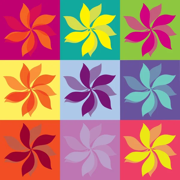 Flores Iconos — Vector de stock