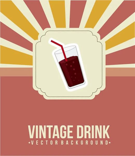 Vintage drink — Stock vektor