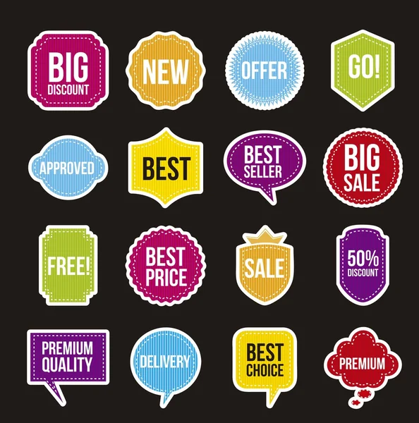 Sale labels — Stock Vector