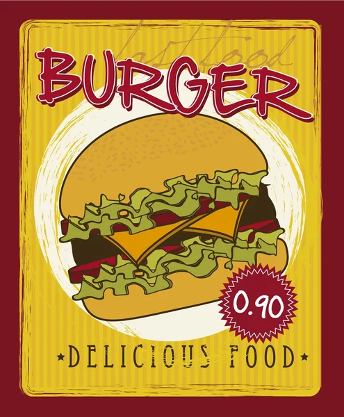 Vetor de hambúrguer —  Vetores de Stock