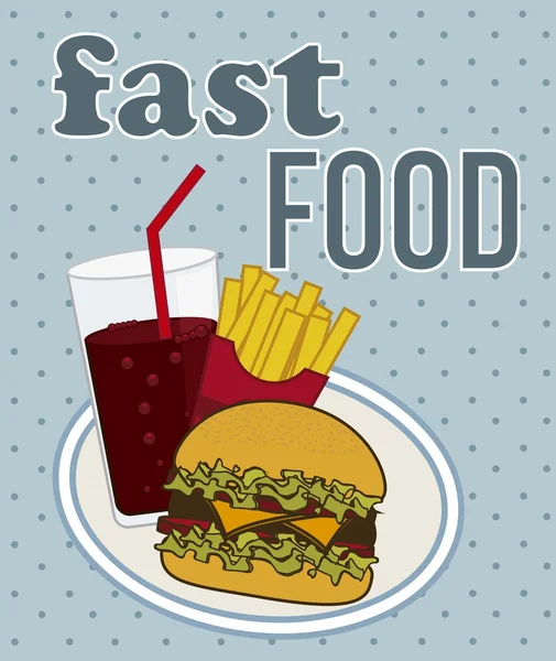 Fast food — Stok Vektör