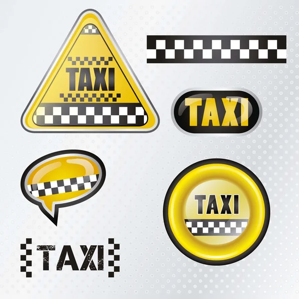 Taxi Icons — Stock Vector