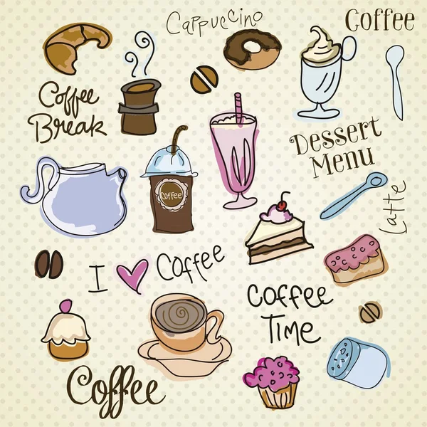 Iconos de café — Archivo Imágenes Vectoriales