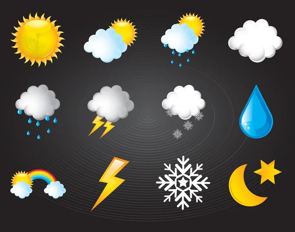 Symboles climatiques — Image vectorielle
