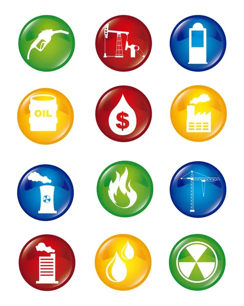 Oil icons — Stock Vector