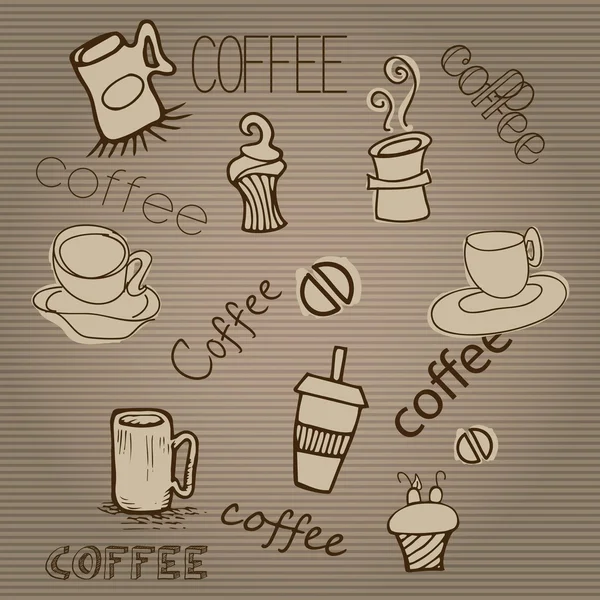 Kaffee-Ikonen — Stockvektor
