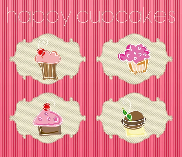 Cupcakes — Stock Vector