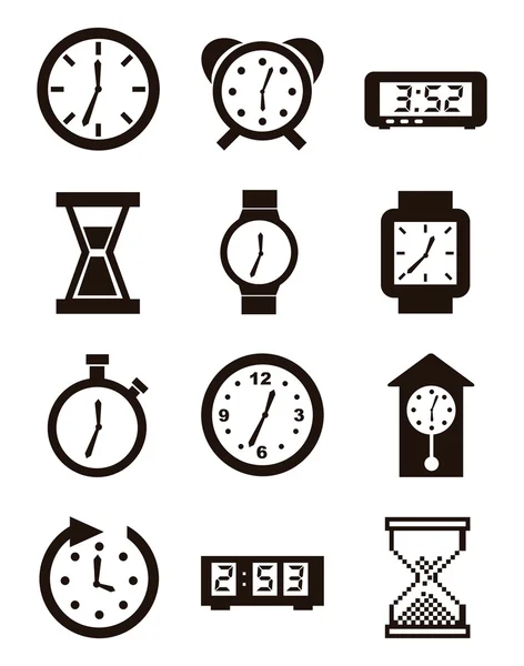 Iconos del reloj Gráficos Vectoriales