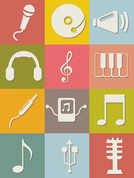 Music icons — Stock Vector