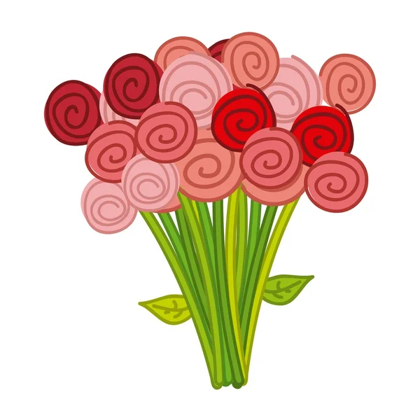 Schattig rozen — Stockvector