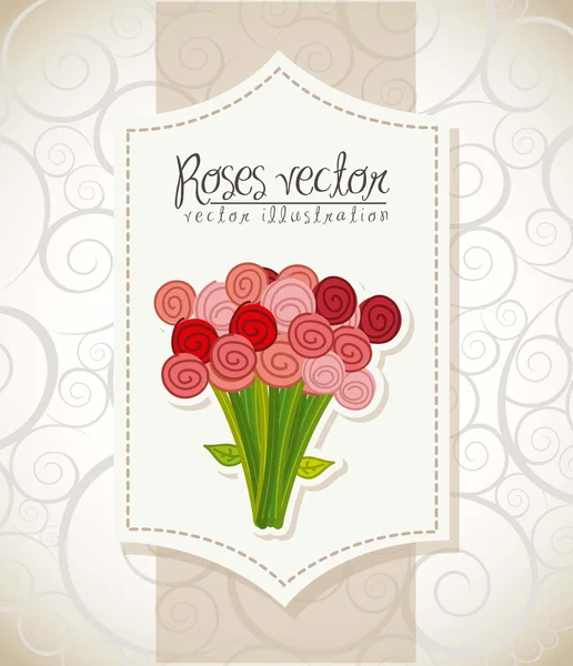 Rózsa vektor — Stock Vector