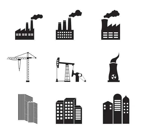 Iconos de la industria — Vector de stock