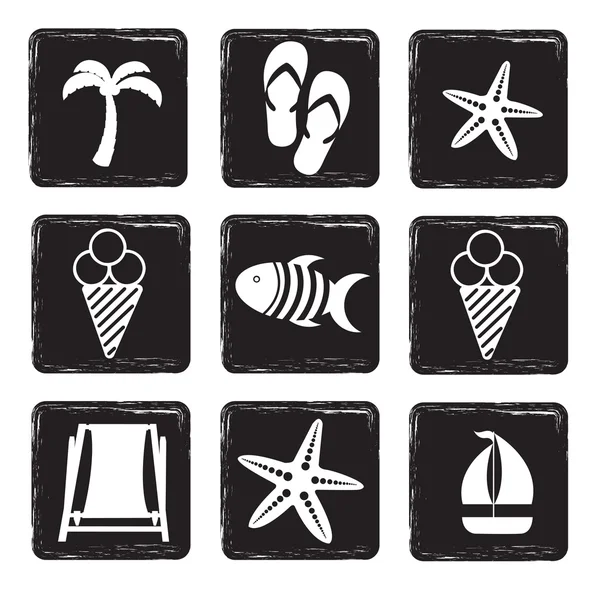 Vacation icons — Stock Vector