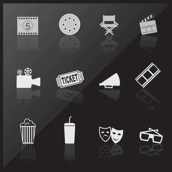 Cinema icons — Stock Vector