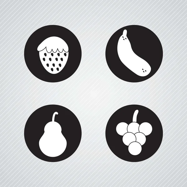 Fruits Icons — Stock Vector