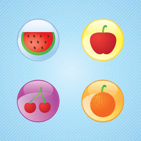 Fruits Icons set — Stock Vector