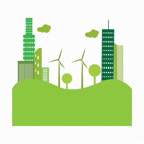 Économie d'énergie ville — Image vectorielle