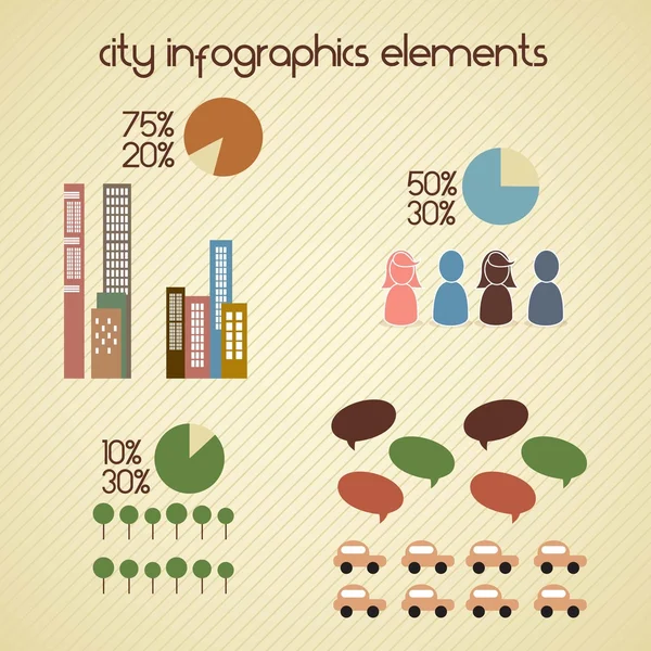 Şehir infographics — Stok Vektör