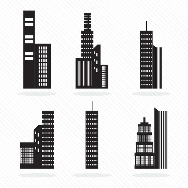 Byggnader siluett — Stock vektor