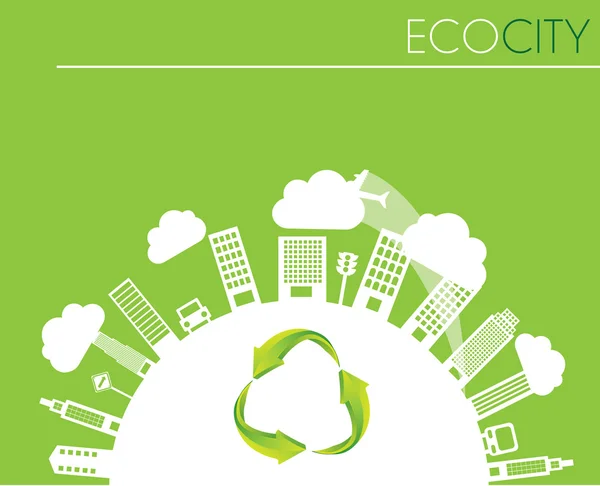 Eco city — Stock Vector