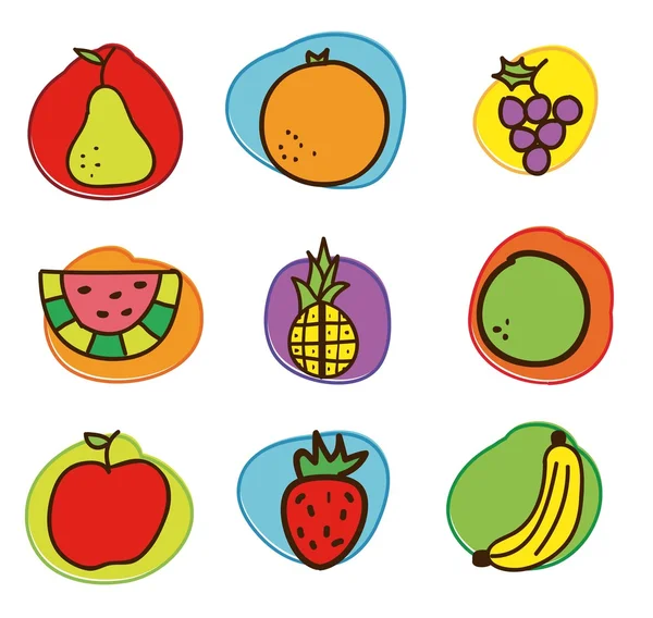 Vector de frutas — Vector de stock