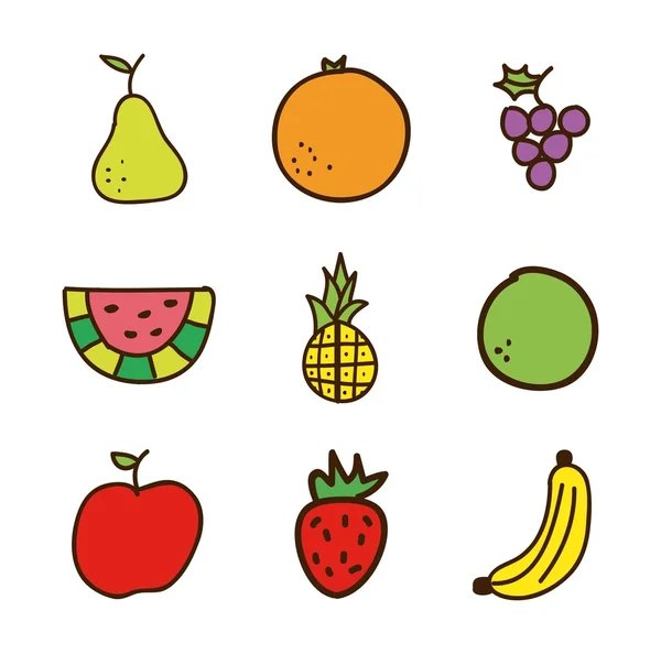 Fruits vector — Stock Vector