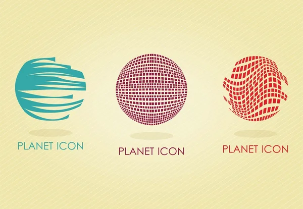 Иконы планет — стоковый вектор