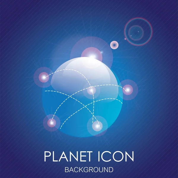 Iconos del planeta — Vector de stock