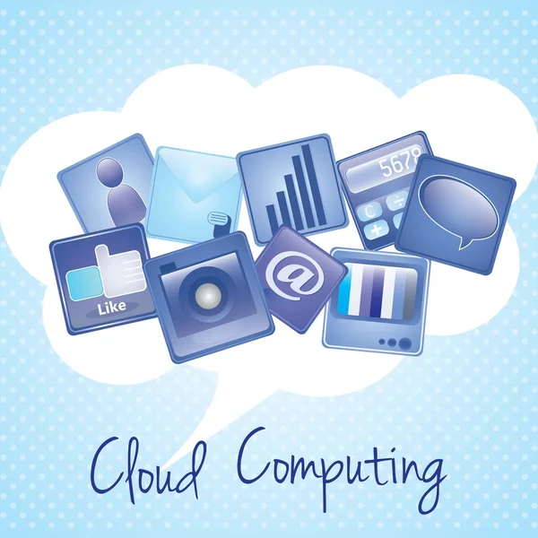 Cloud computing — Stockový vektor