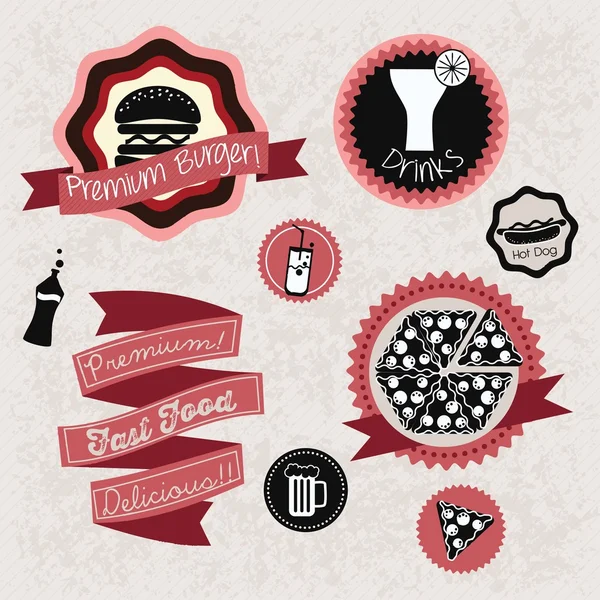 Fast Food Industry — Stock Vector