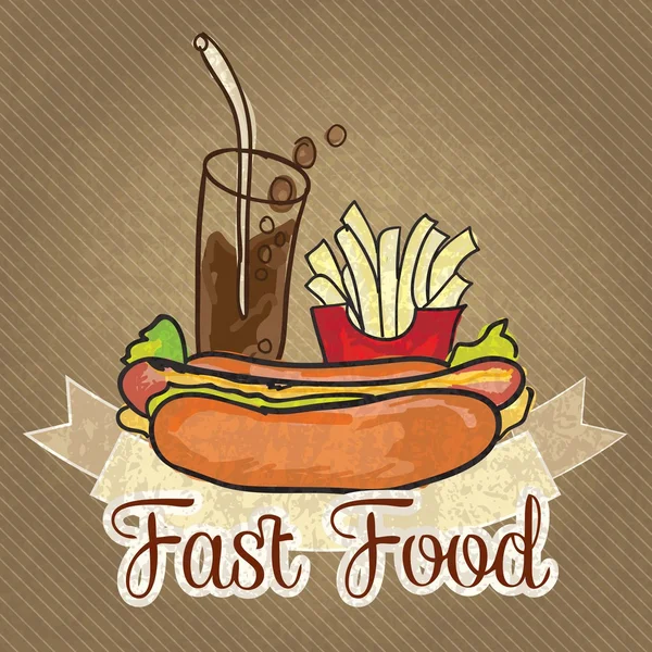 Fast food endüstrisi — Stok Vektör