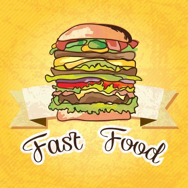 Fast food endüstrisi — Stok Vektör