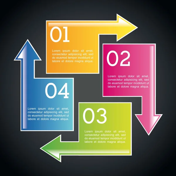 Infographie des flèches — Image vectorielle